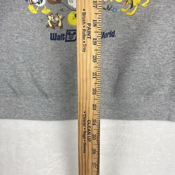 Disney 2019 Mickey and Friends Graphic Print Adult Large Gray Crewneck Pullover - Picture 4 of 6